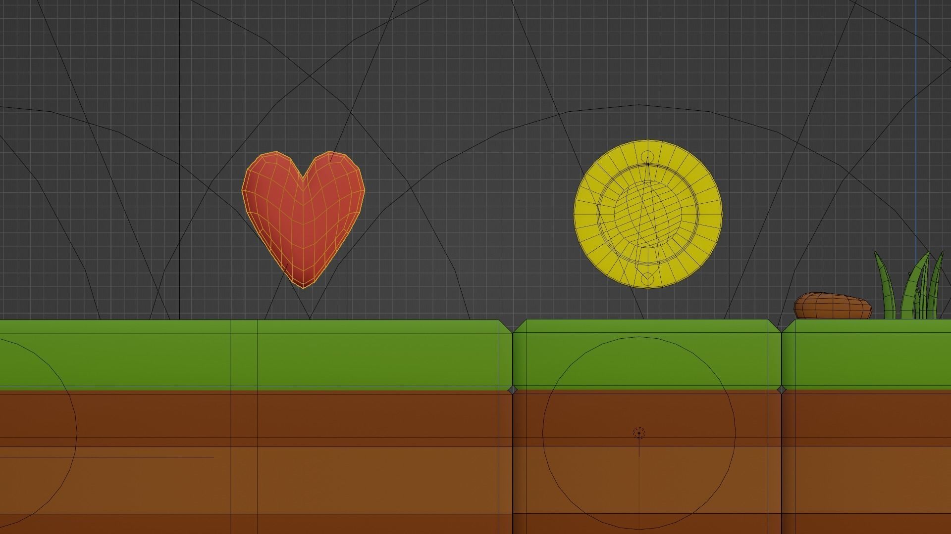 Platformer tiny game asset Low-poly 3D model_10