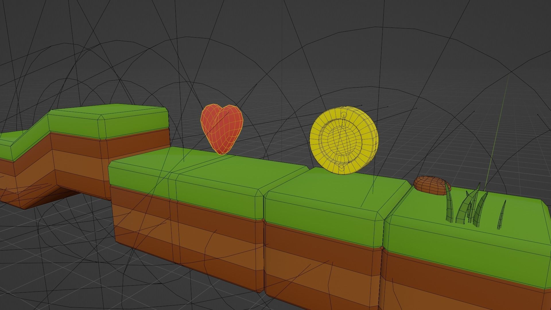 Platformer tiny game asset Low-poly 3D model_11