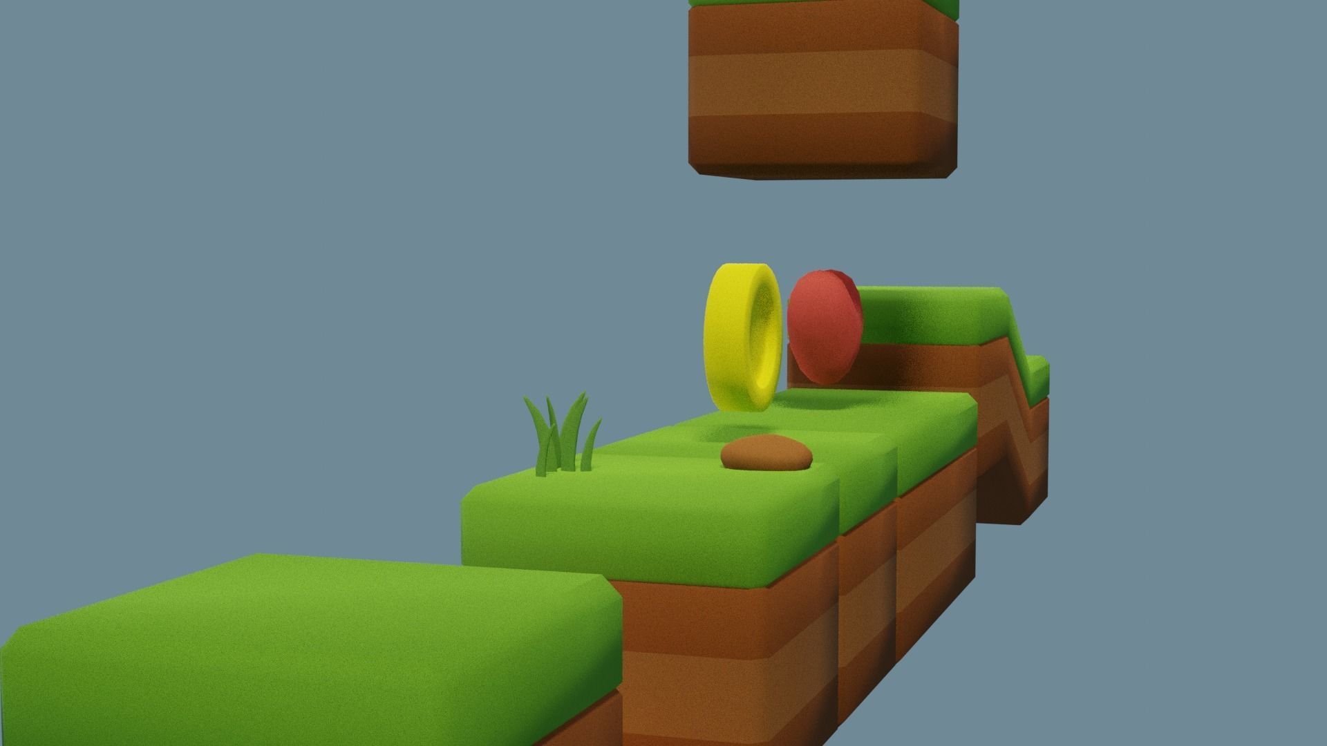Platformer tiny game asset Low-poly 3D model_23