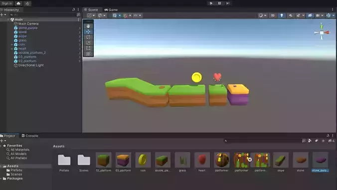 Platformer tiny game asset Low-poly 3D model Platformer tiny game asset Low-poly 3D model