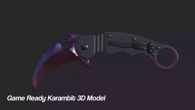 Low Poly Game-Ready Realistic Karambit