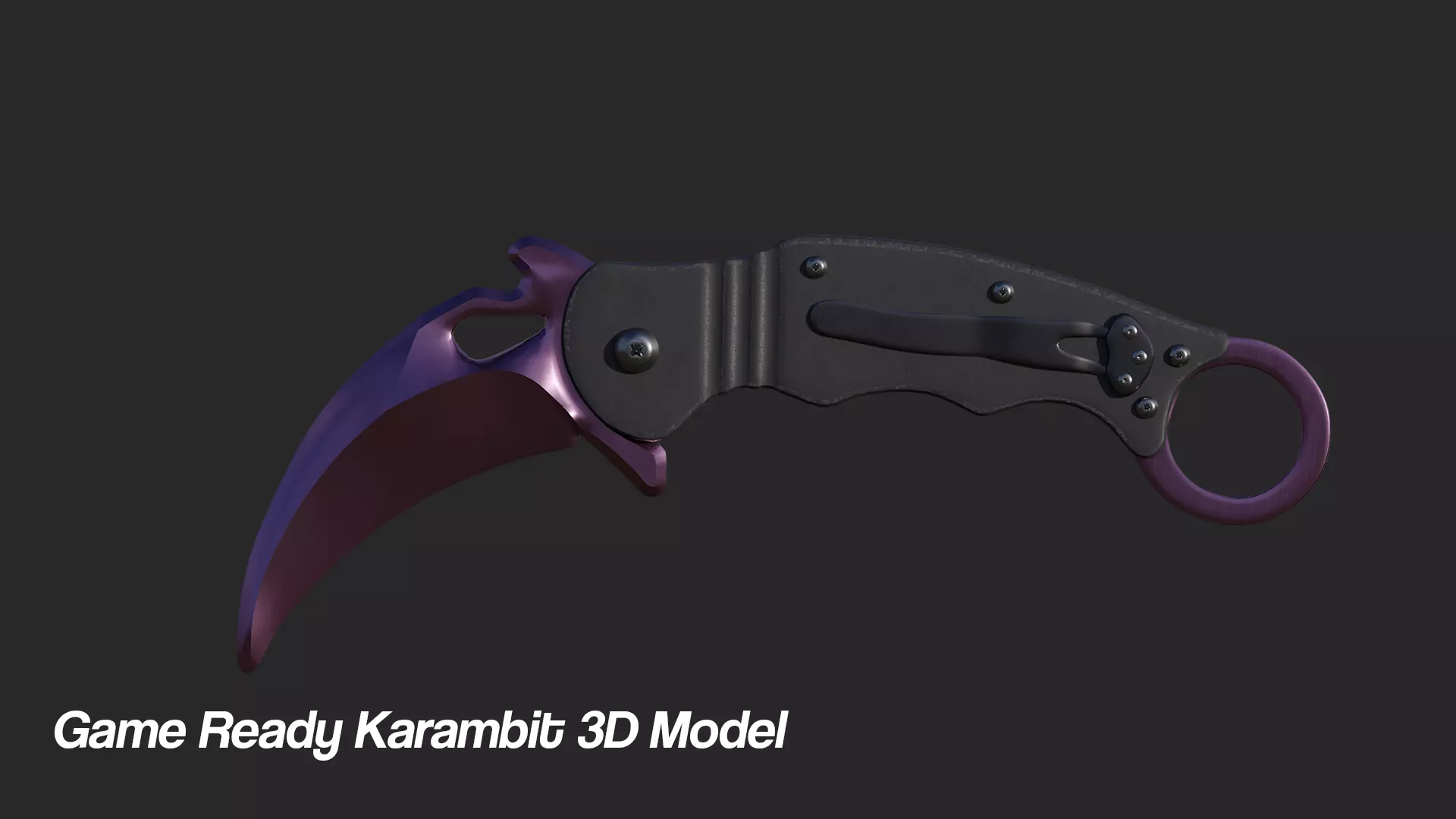 Low Poly Game-Ready Realistic Karambit Low-poly 3D model_0
