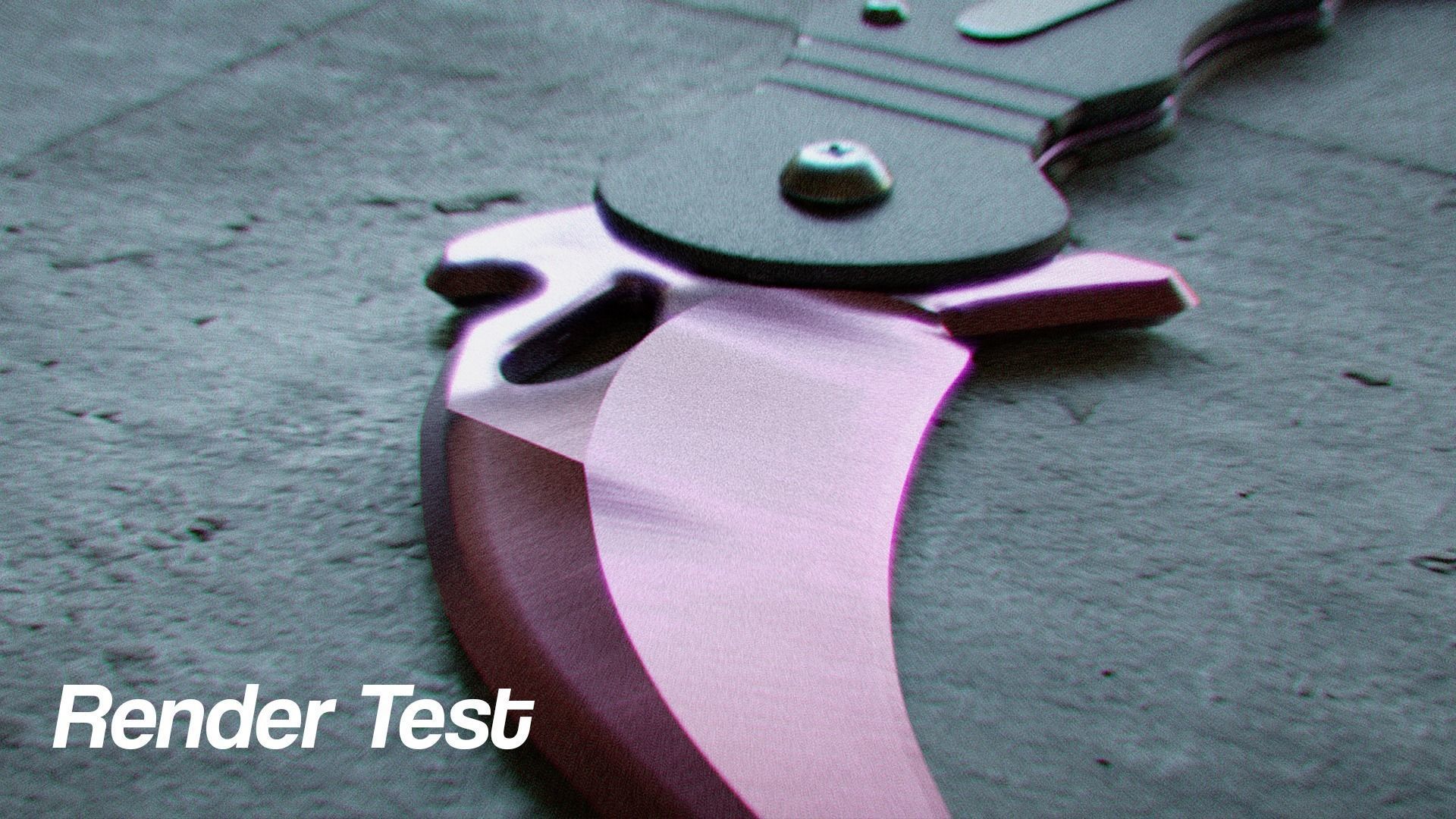 Low Poly Game-Ready Realistic Karambit Low-poly 3D model_3