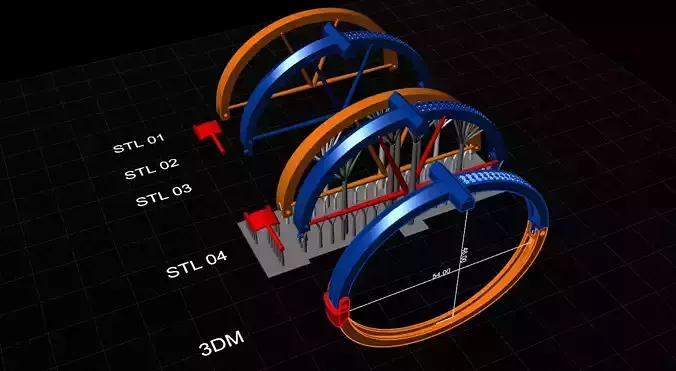 Bracelet Gold Diamonds V3 Diameter 54x46mm