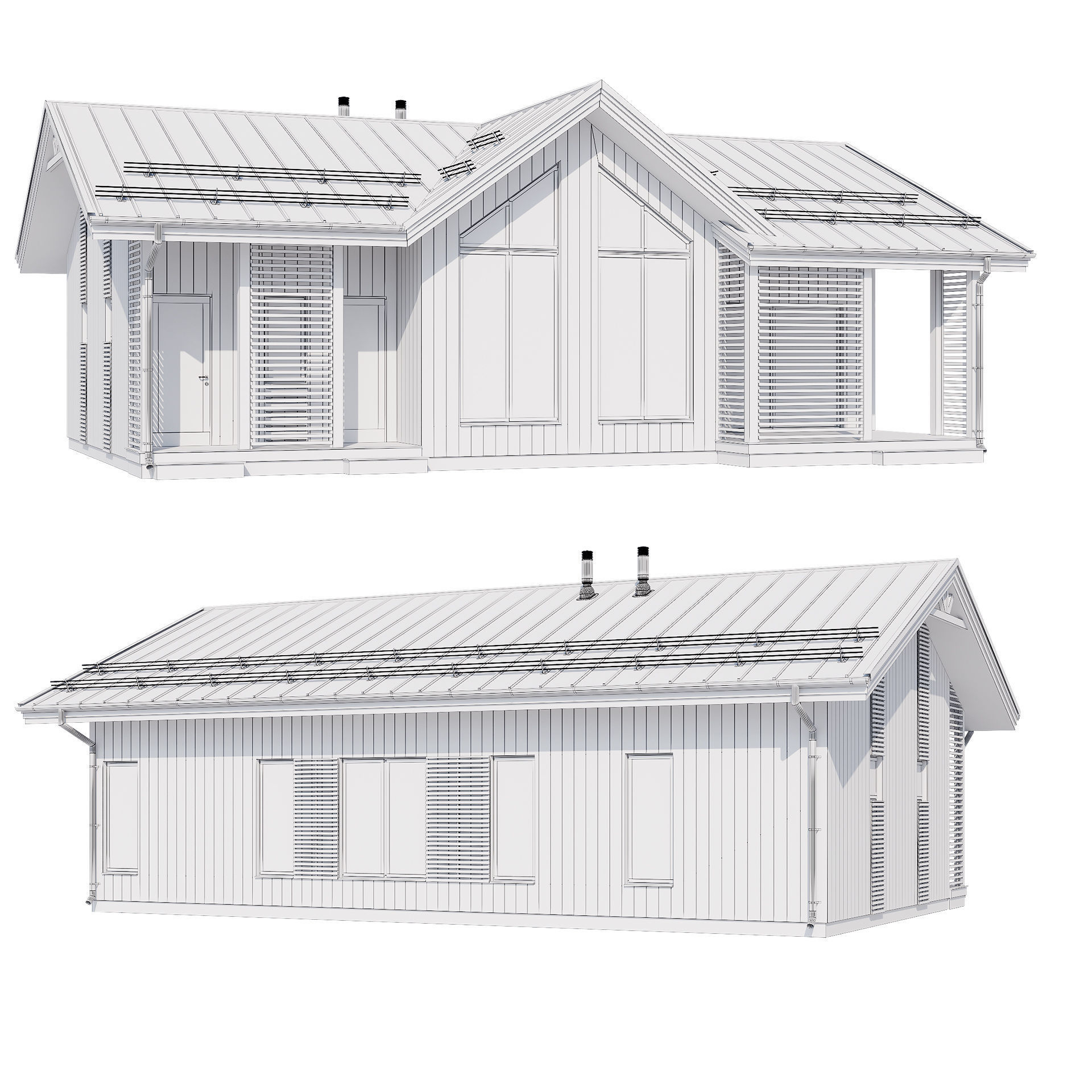 Modern house v57 3D model_3