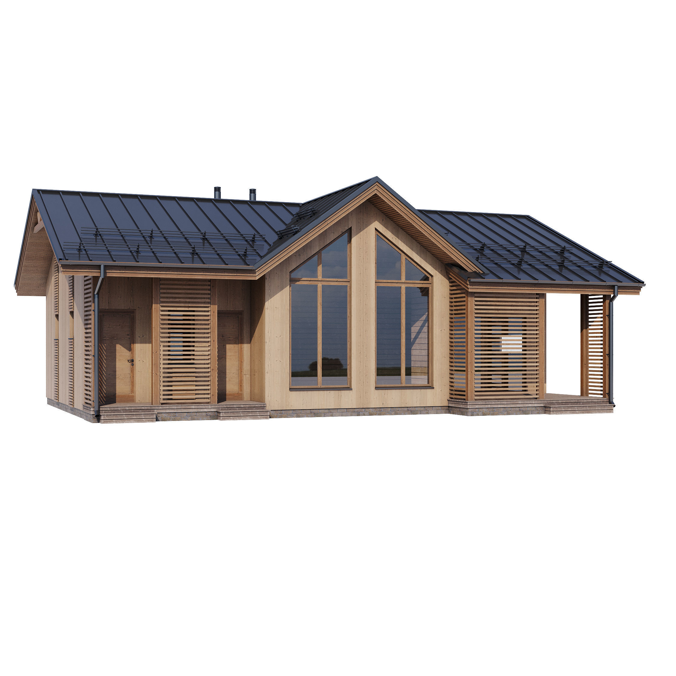 Modern house v57 3D model_9