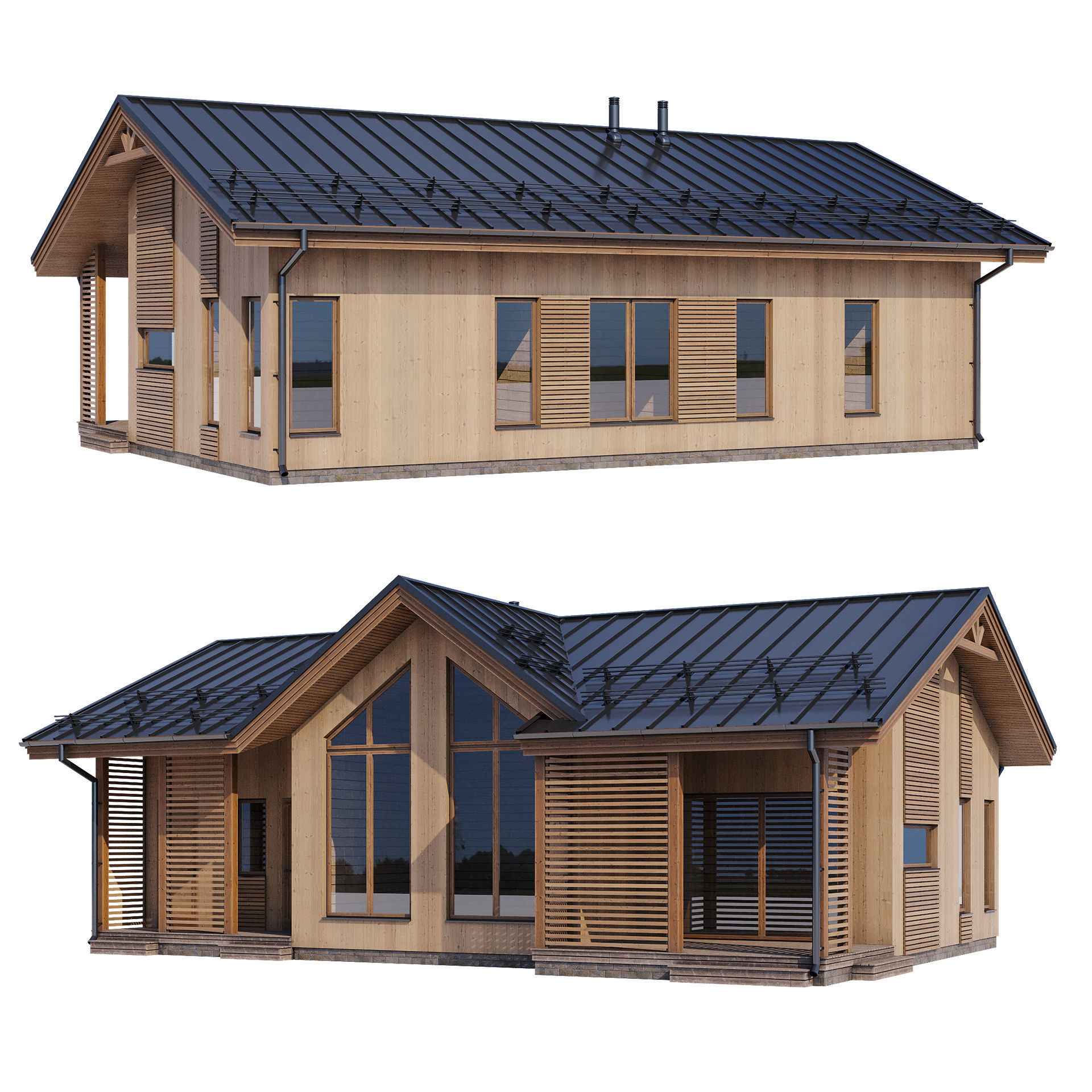 Modern house v57 3D model_1