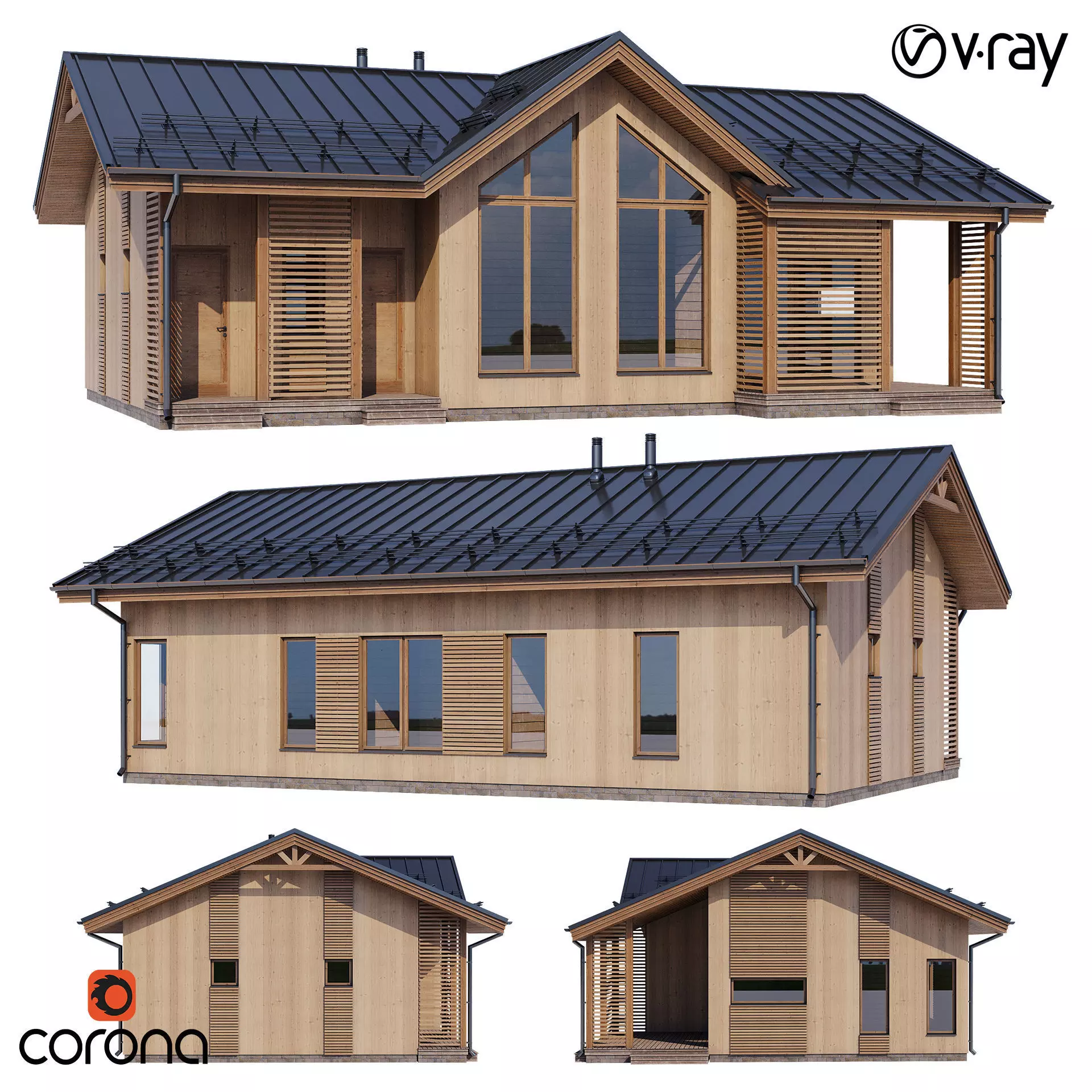 Modern house v57 3D model_0