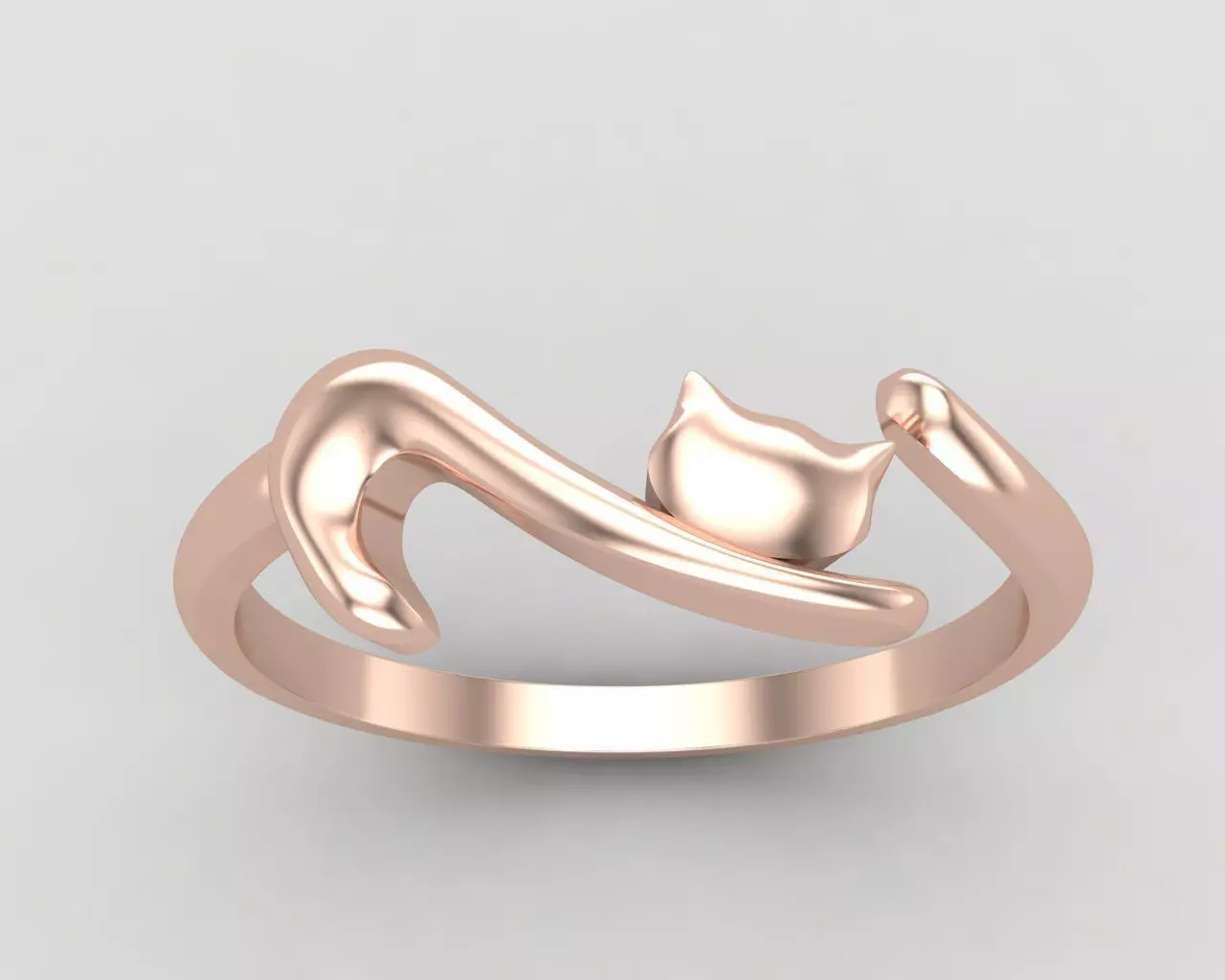 minimal cat ring 113-MW 3D print model_0