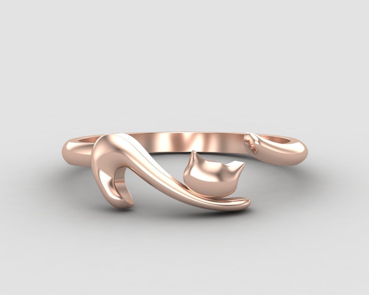 minimal cat ring 113-MW 3D print model_6