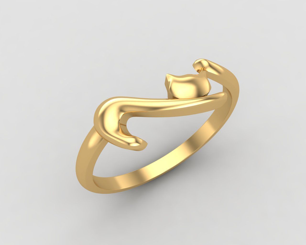 minimal cat ring 113-MW 3D print model_15