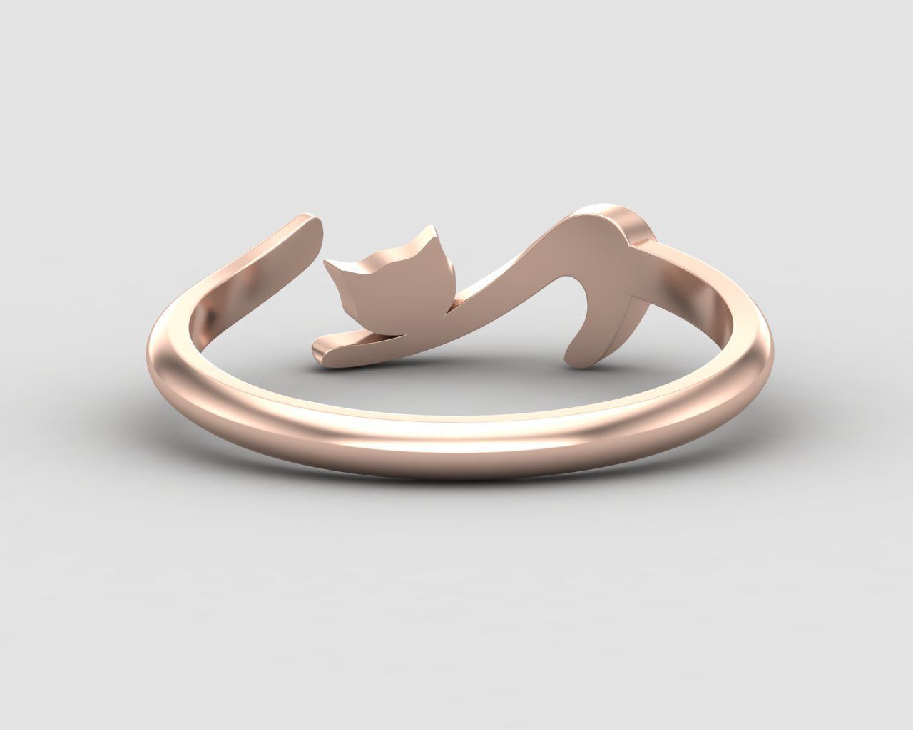 minimal cat ring 113-MW 3D print model_8
