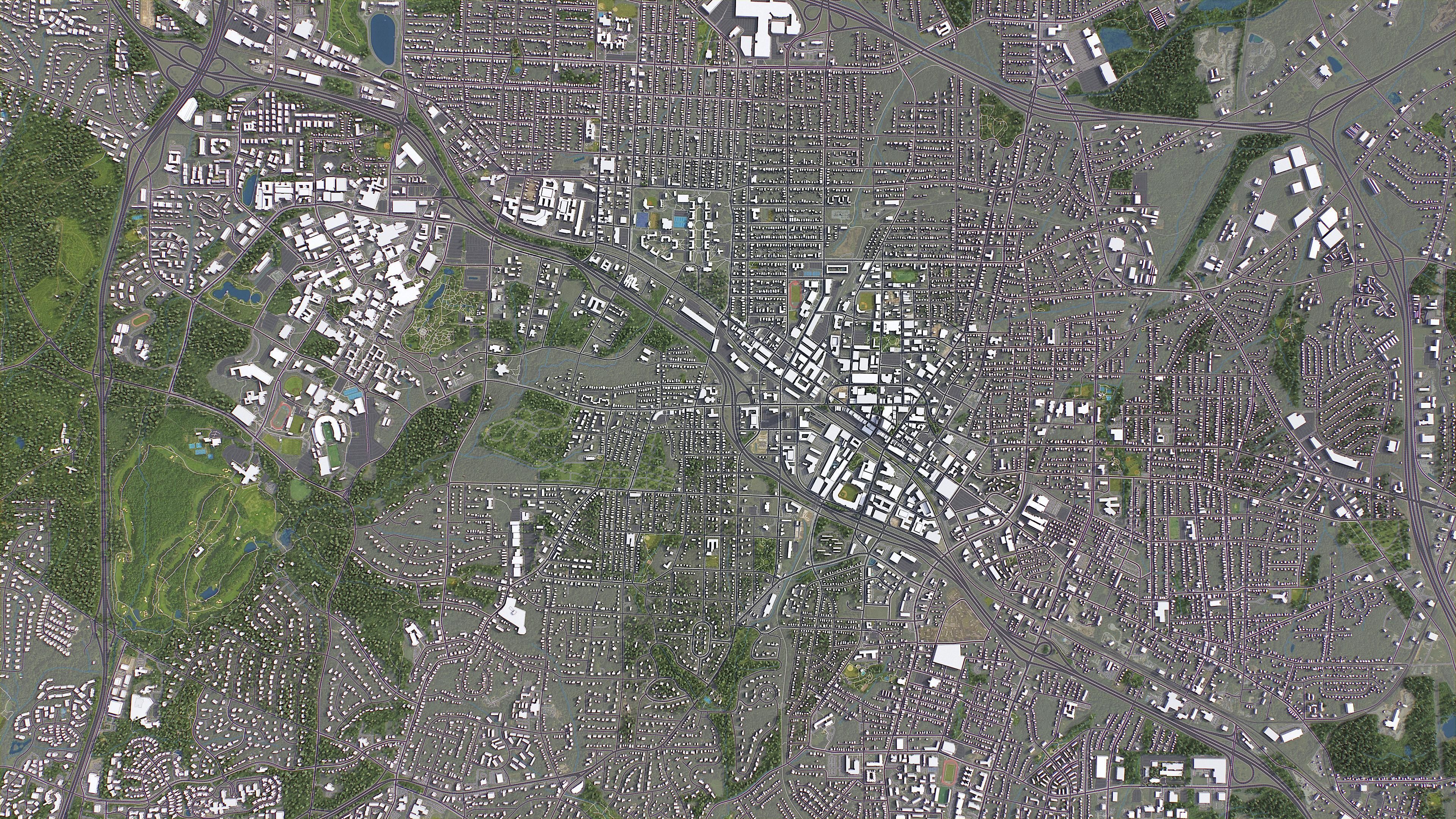 Durham - 3D City Model Low-poly 3D model_13