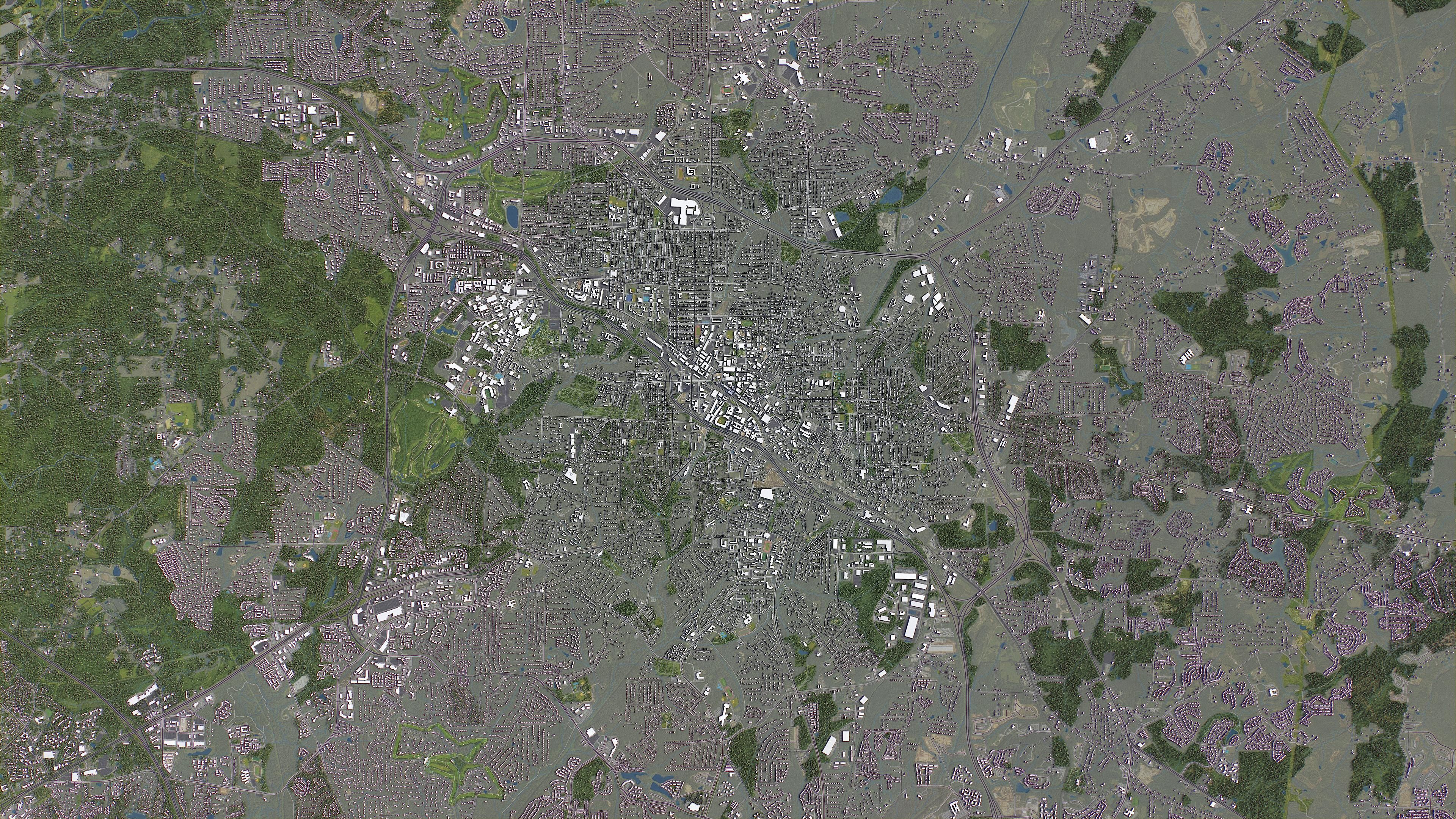 Durham - 3D City Model Low-poly 3D model_14