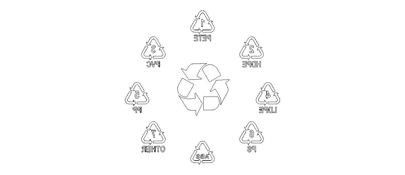 Plastic Recycling Symbols 3D model_40
