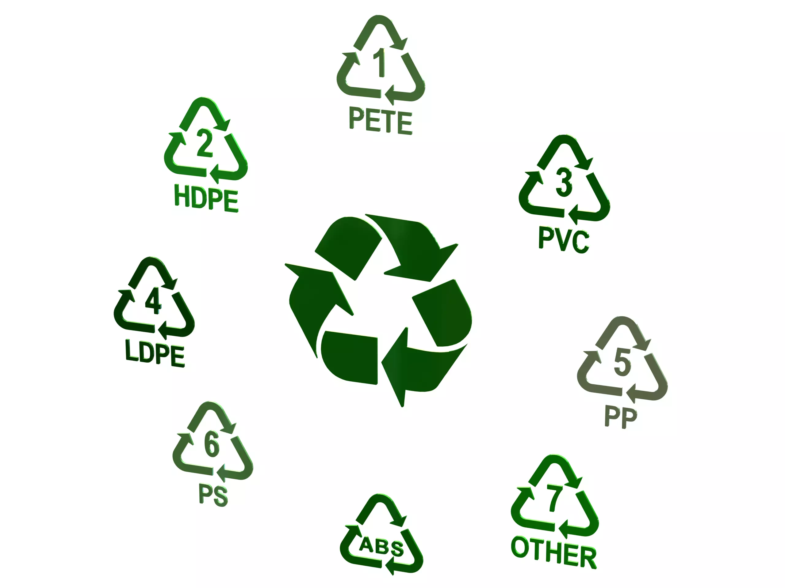 Plastic Recycling Symbols 3D model_0