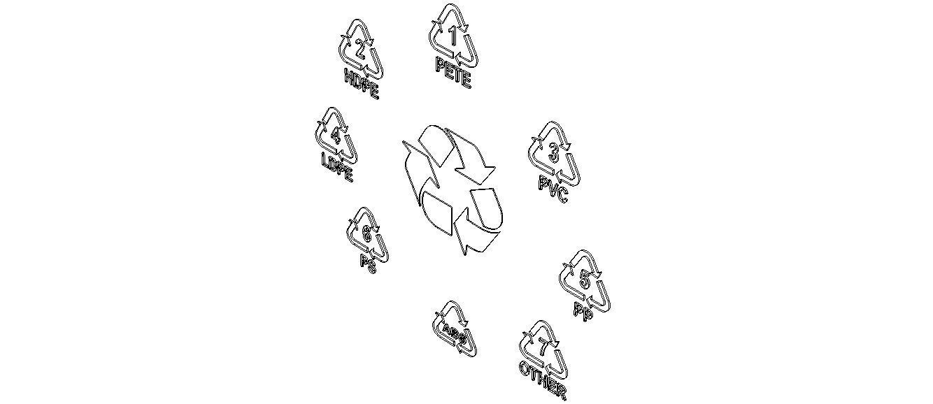 Plastic Recycling Symbols 3D model_8