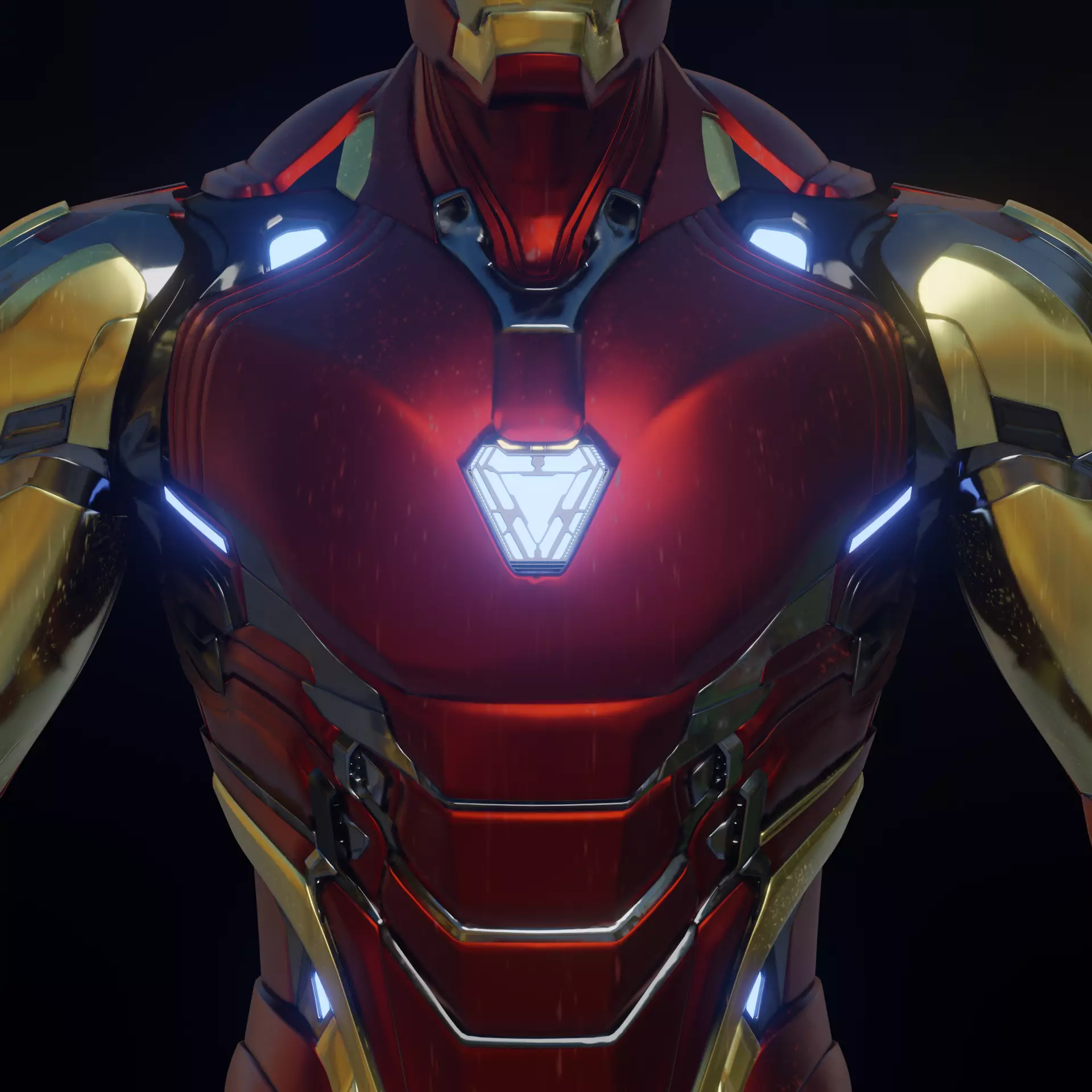 IRONMAN MARK 85 RIG and TEXTURES Low-poly 3D model_0