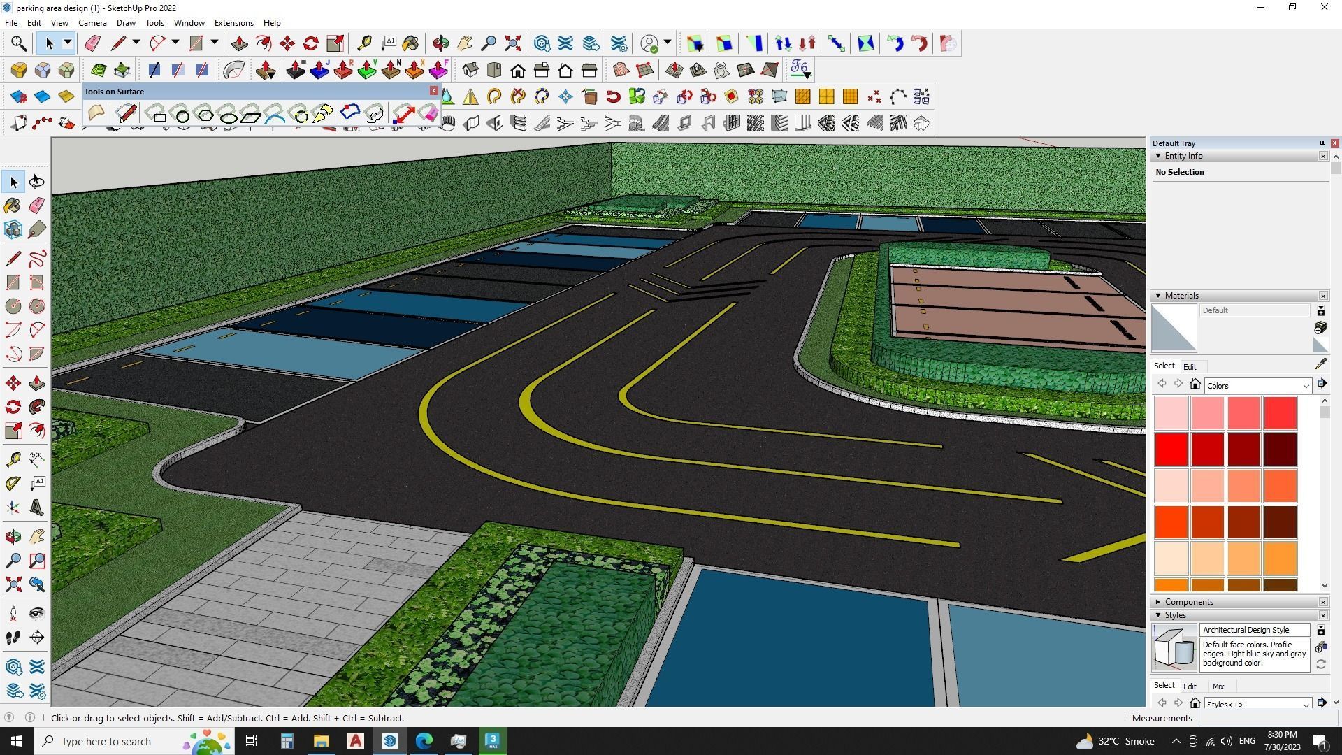 Urban Parking Lot - Realistic 3D Model  3D model_1