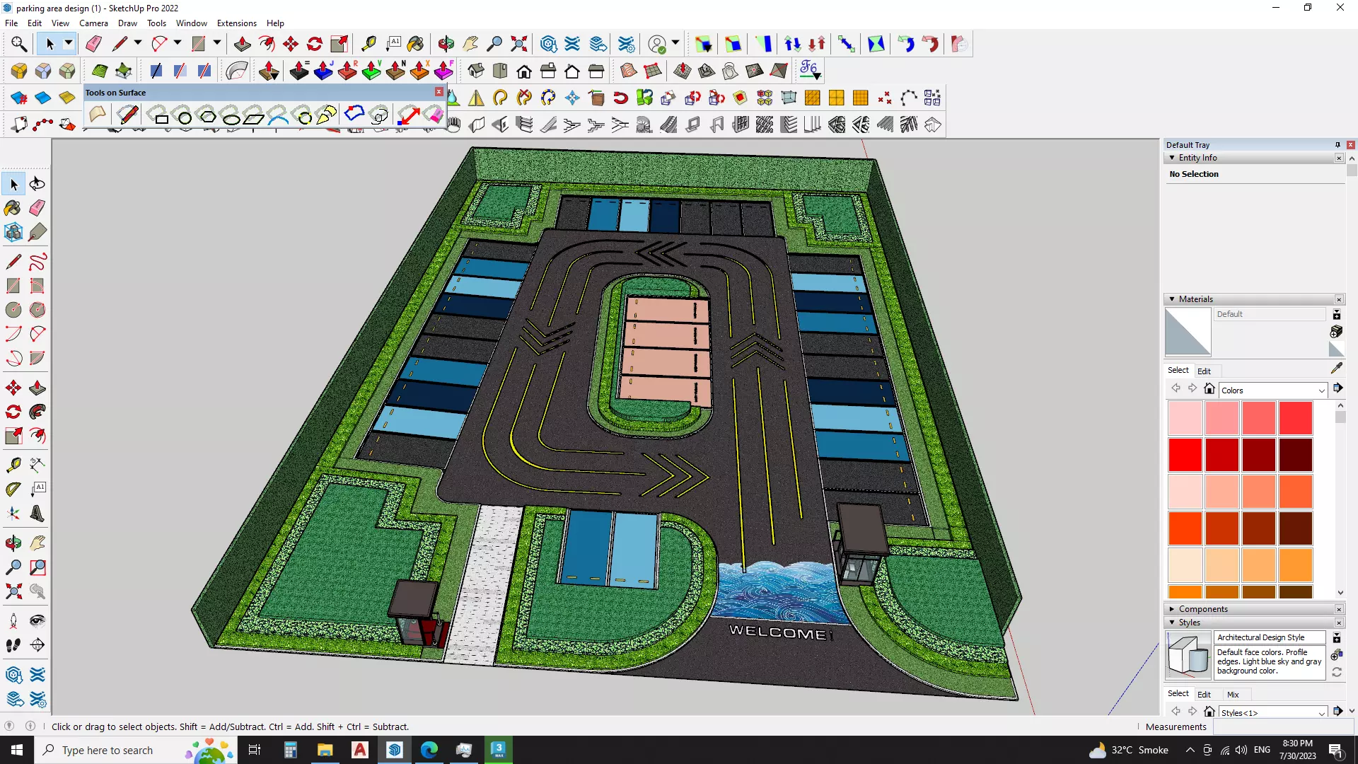 Urban Parking Lot - Realistic 3D Model  3D model_0