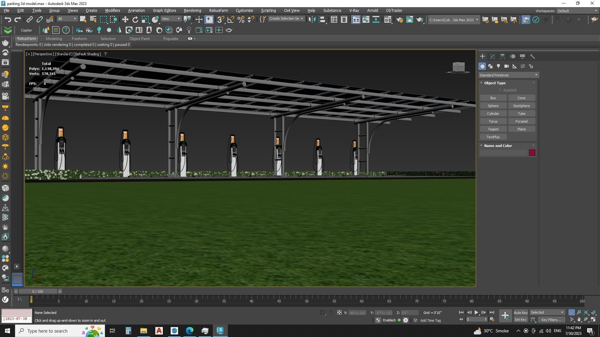 Urban Parking Lot - Realistic 3D Model 2 3D model_2