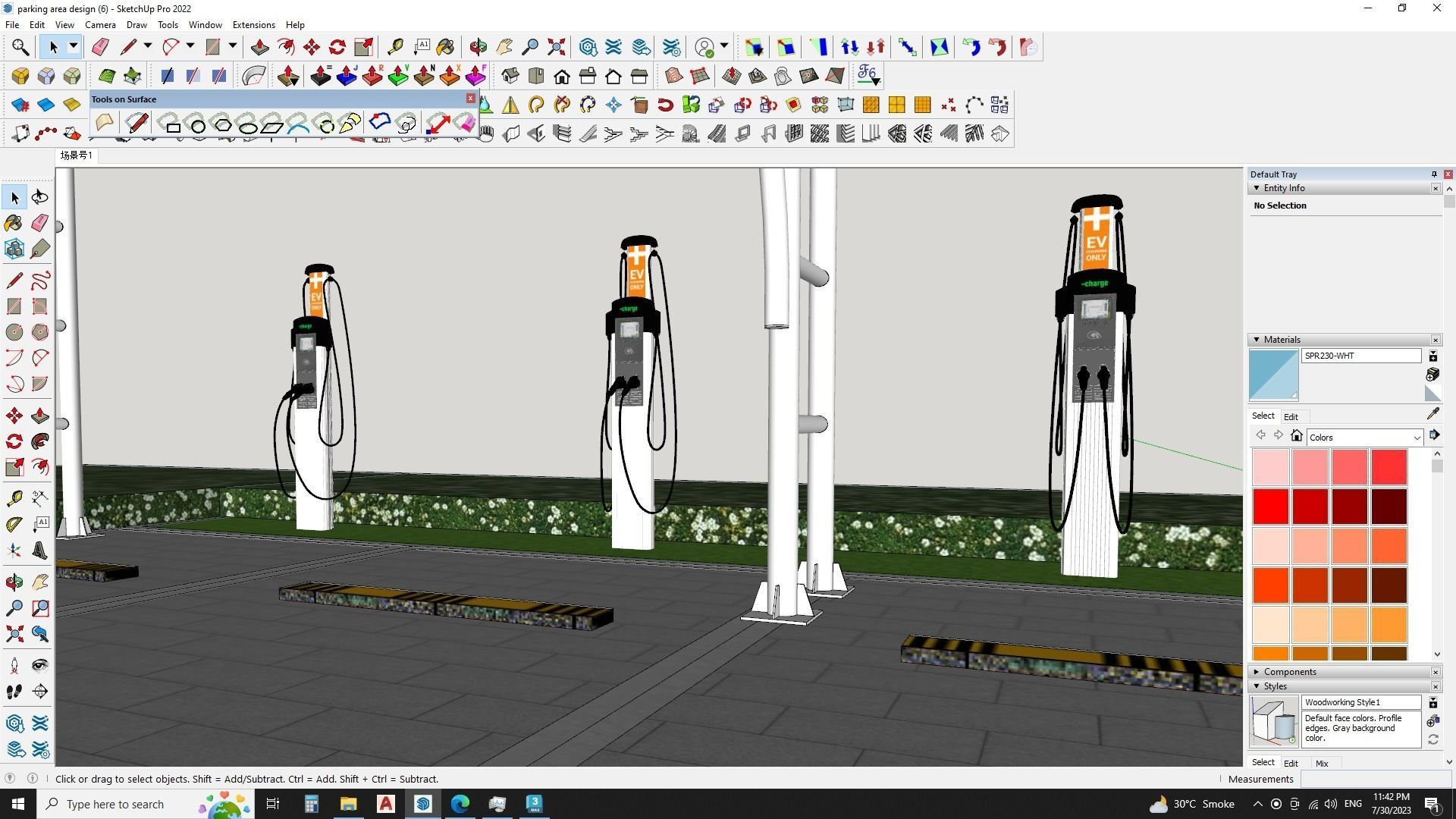 Urban Parking Lot - Realistic 3D Model 2 3D model_8