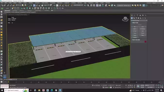 Urban Parking Lot - Realistic 3D Model 2 3D model