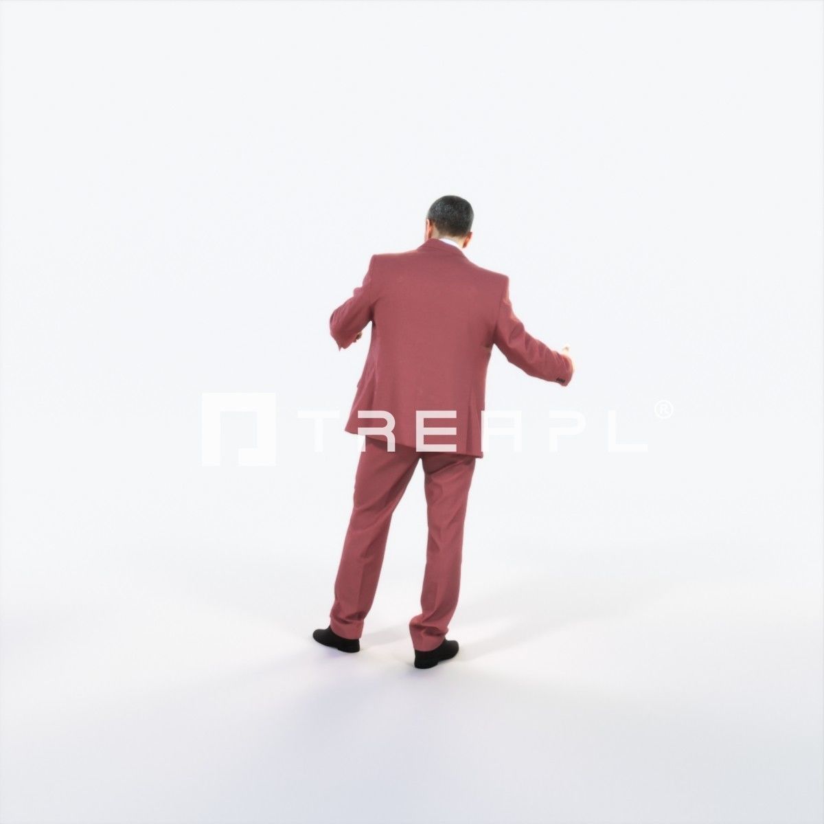 Fortitude 03L pointing Couple Pointing Elegant Man Low-poly 3D model_4