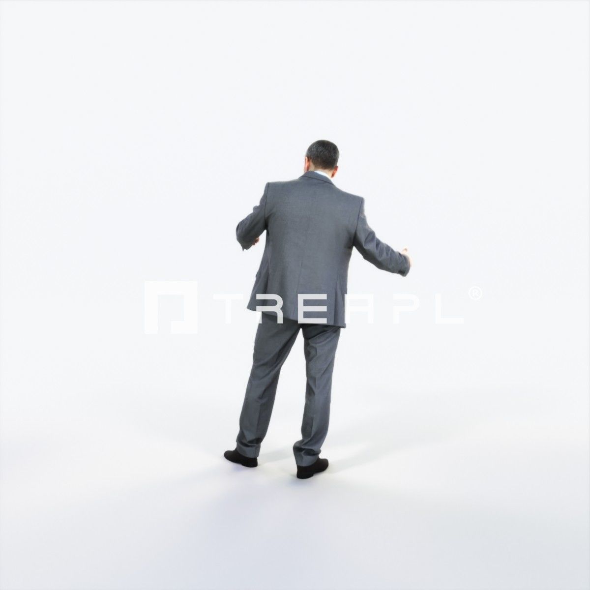 Fortitude 03A pointing Couple Pointing Elegant Man Low-poly 3D model_4