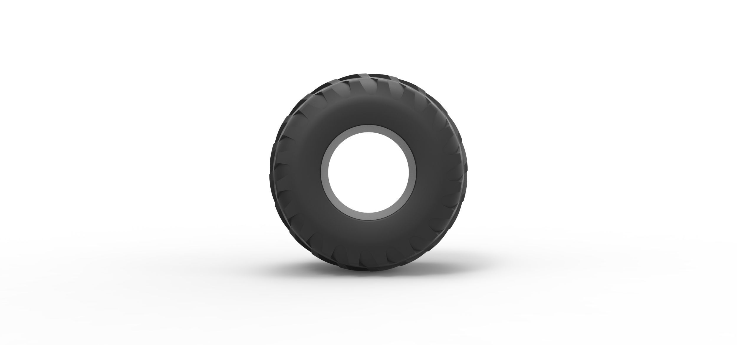 Monster Jam tire 29 Scale 1 to 25 3D print model_4