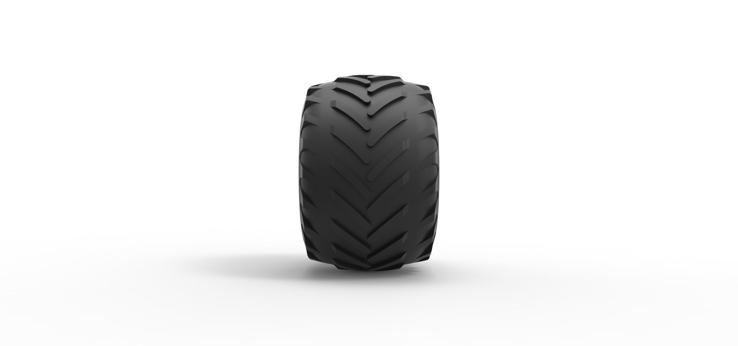 Monster Jam tire 29 Scale 1 to 25 3D print model_3