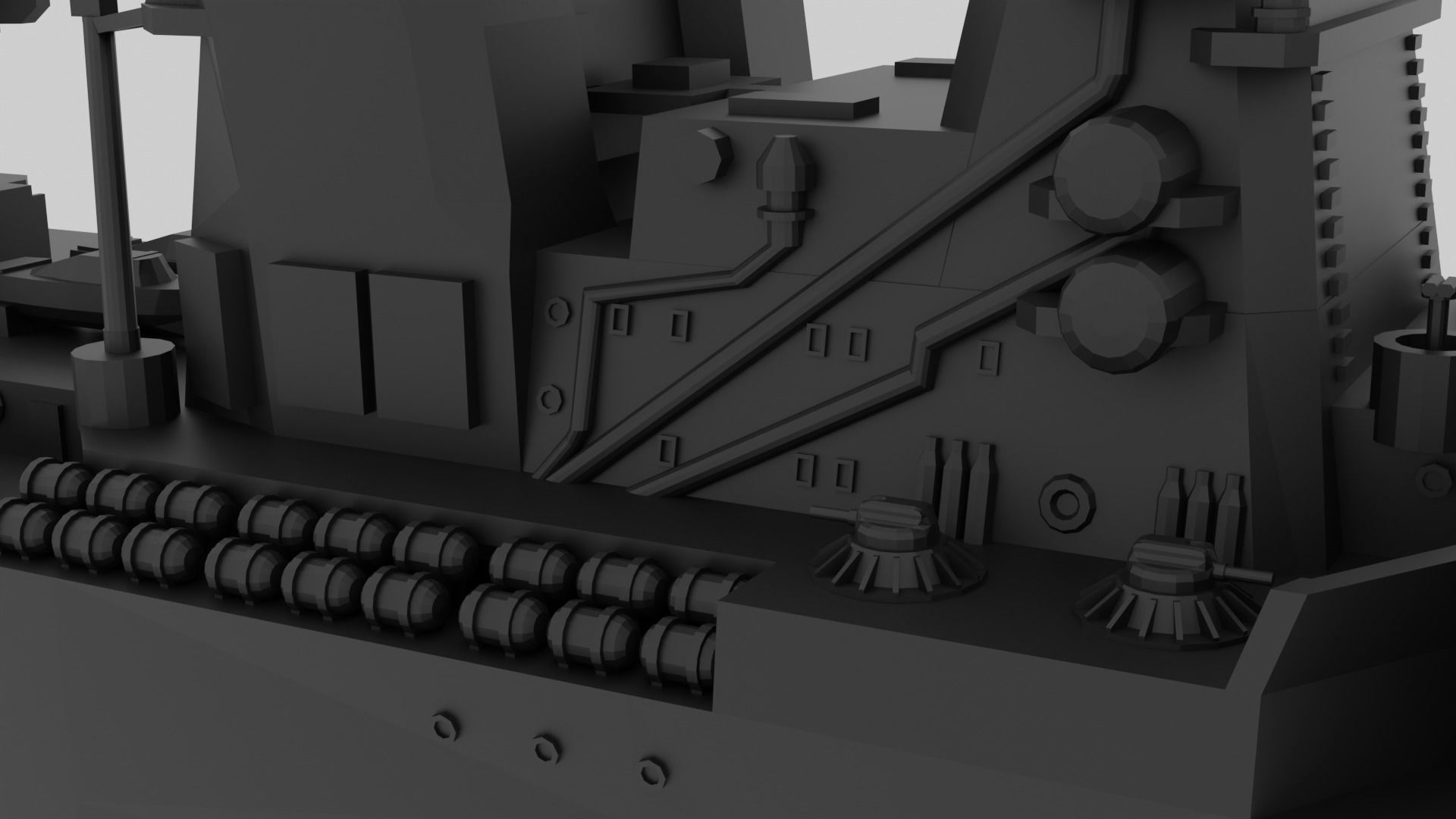 FGS Scharnhorst - Fictional model for small scale printing 3D print model_7