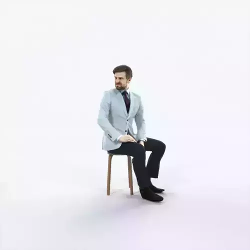 Ingrain 38E Listening Sitting Elegant Man