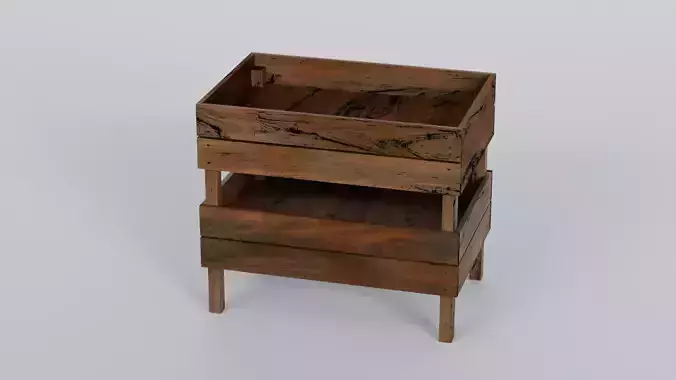 Wooden Fruit Basket - Game Ready