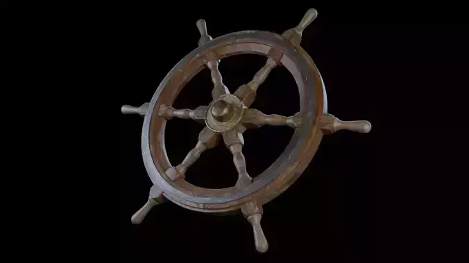 Ship Wheel Realistic 