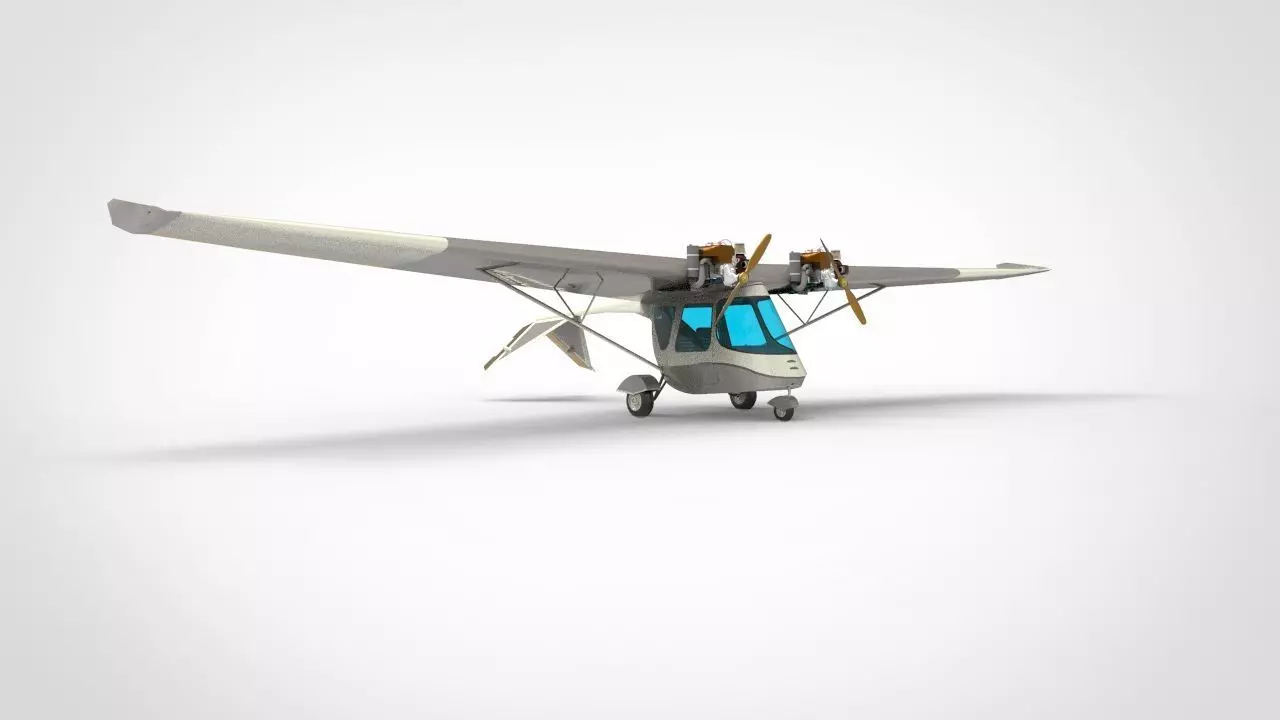 Ultraflight Lazair Airplane 3D model_0