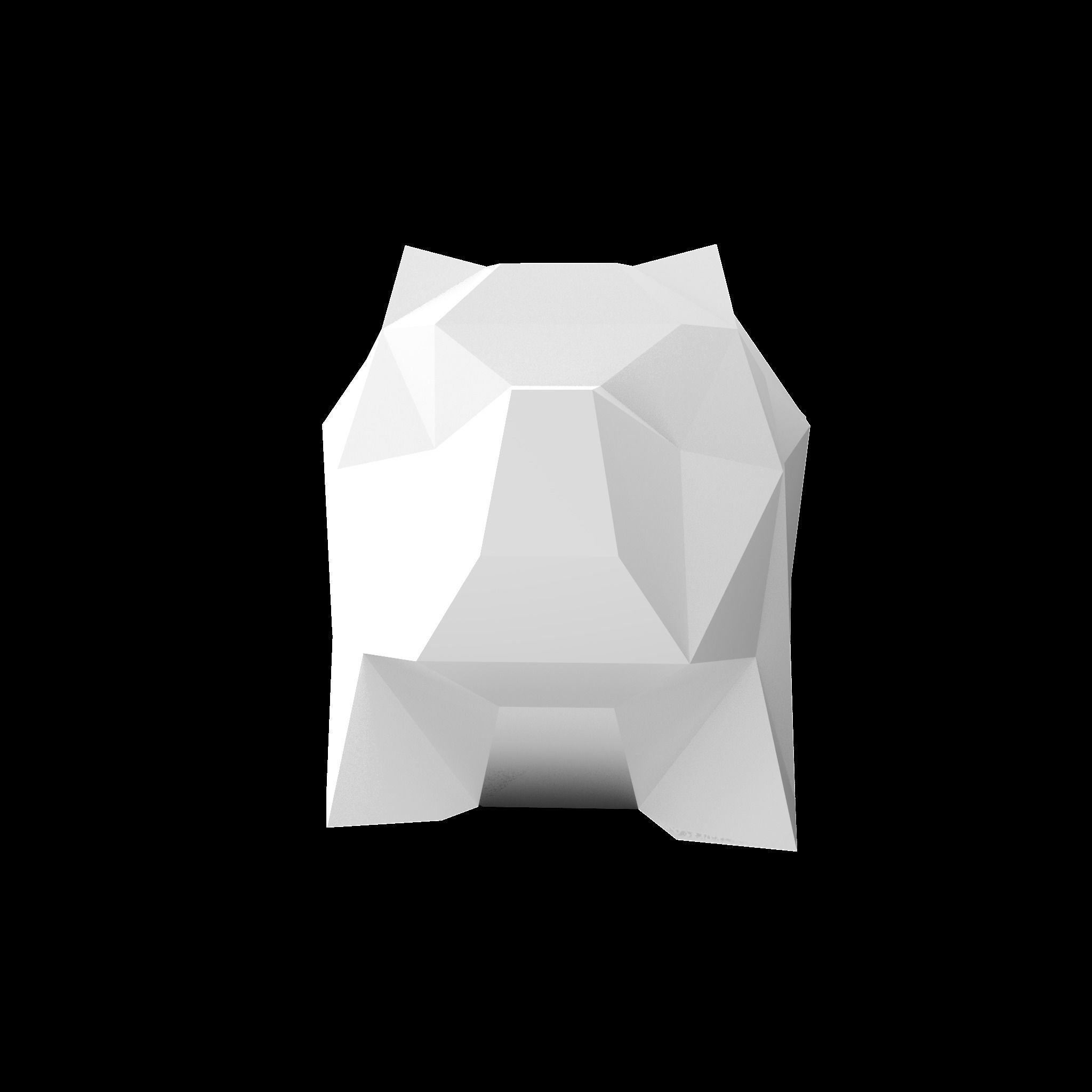baby bear piggy bank Low-poly 3D model_1