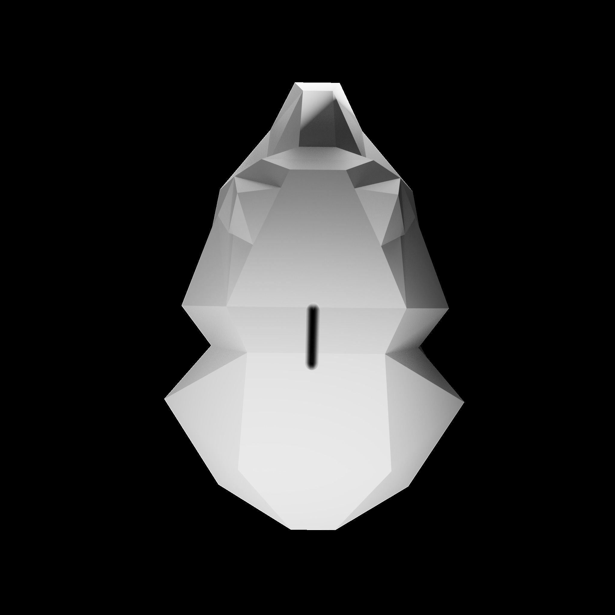 baby bear piggy bank Low-poly 3D model_5