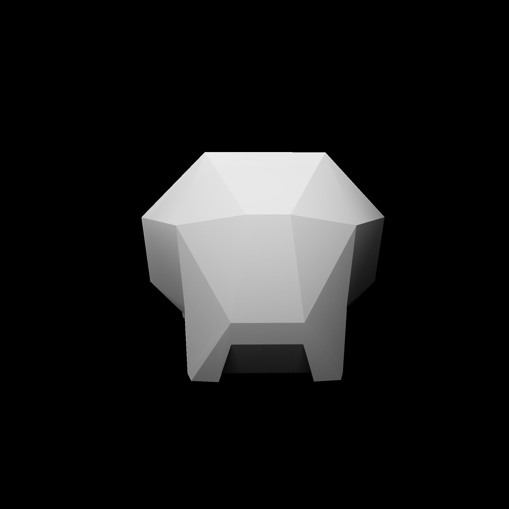 baby bear piggy bank Low-poly 3D model_4