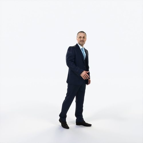 Fortitude 08F Walking Business Man Low-poly 3D model