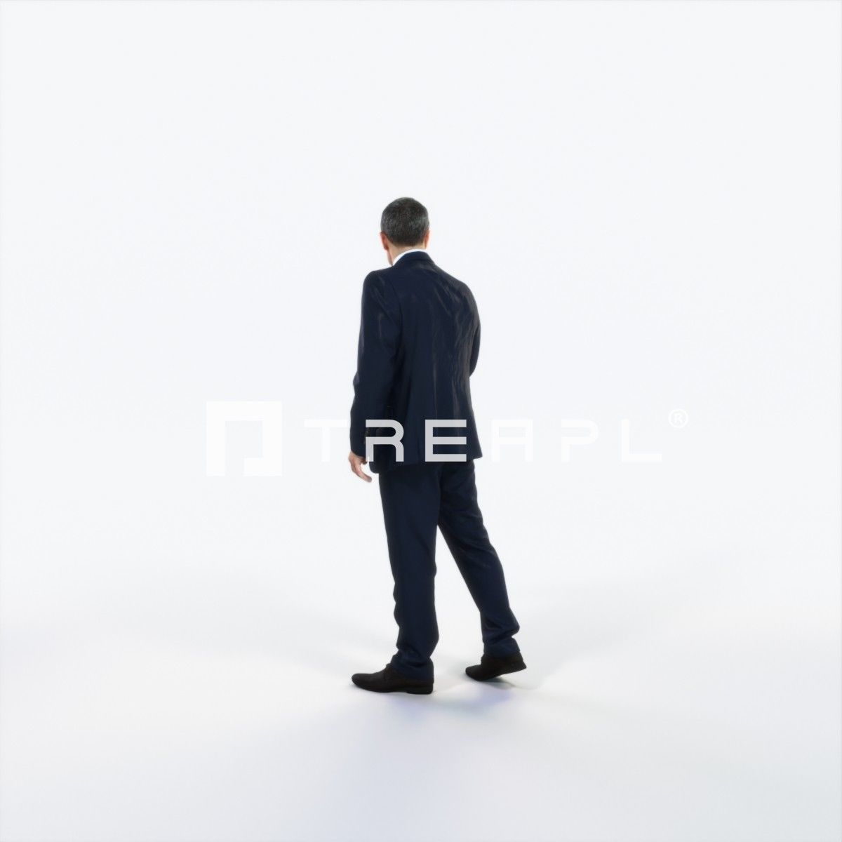 Fortitude 08F Walking Business Man Low-poly 3D model_4