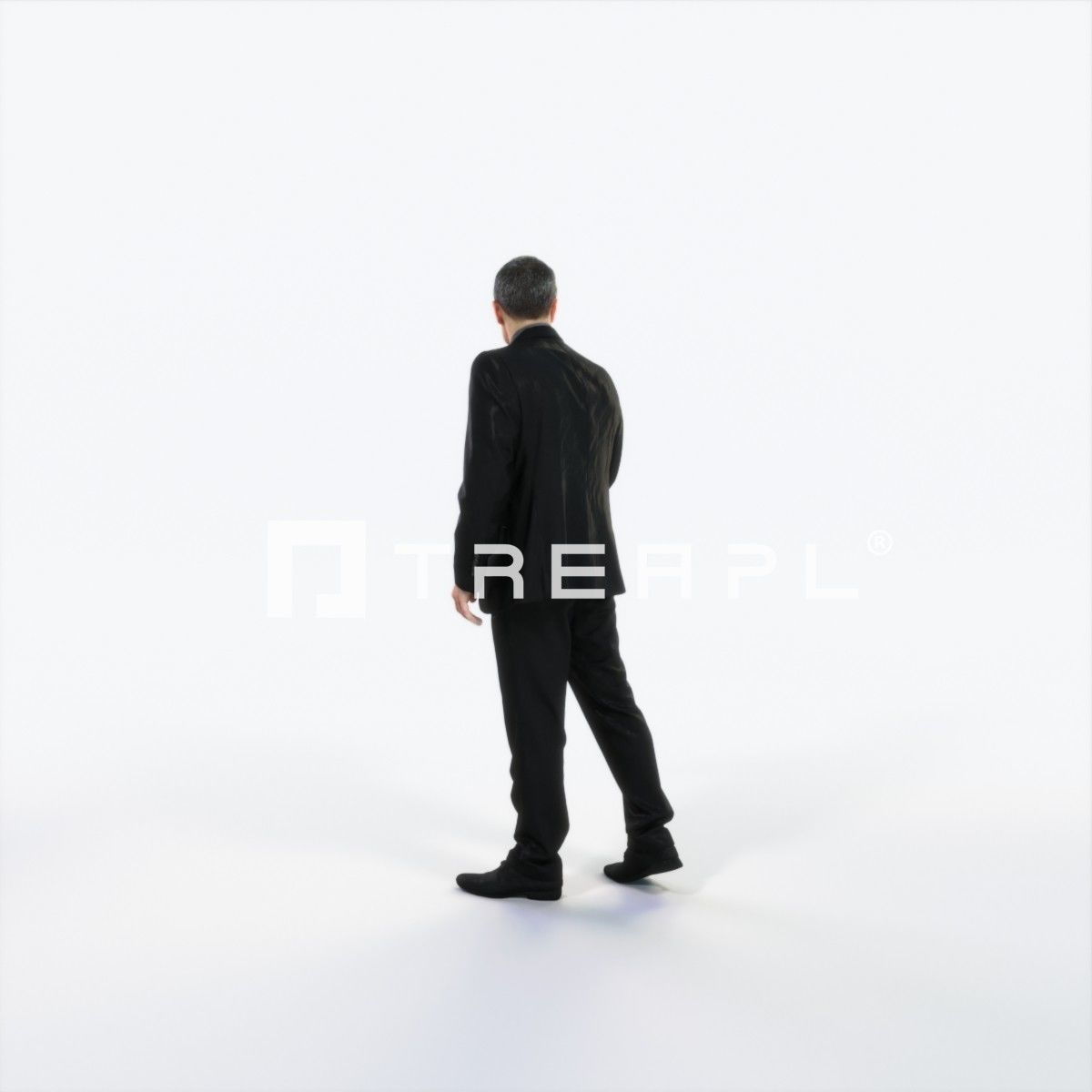 Fortitude 08B Walking Business Man Low-poly 3D model_4