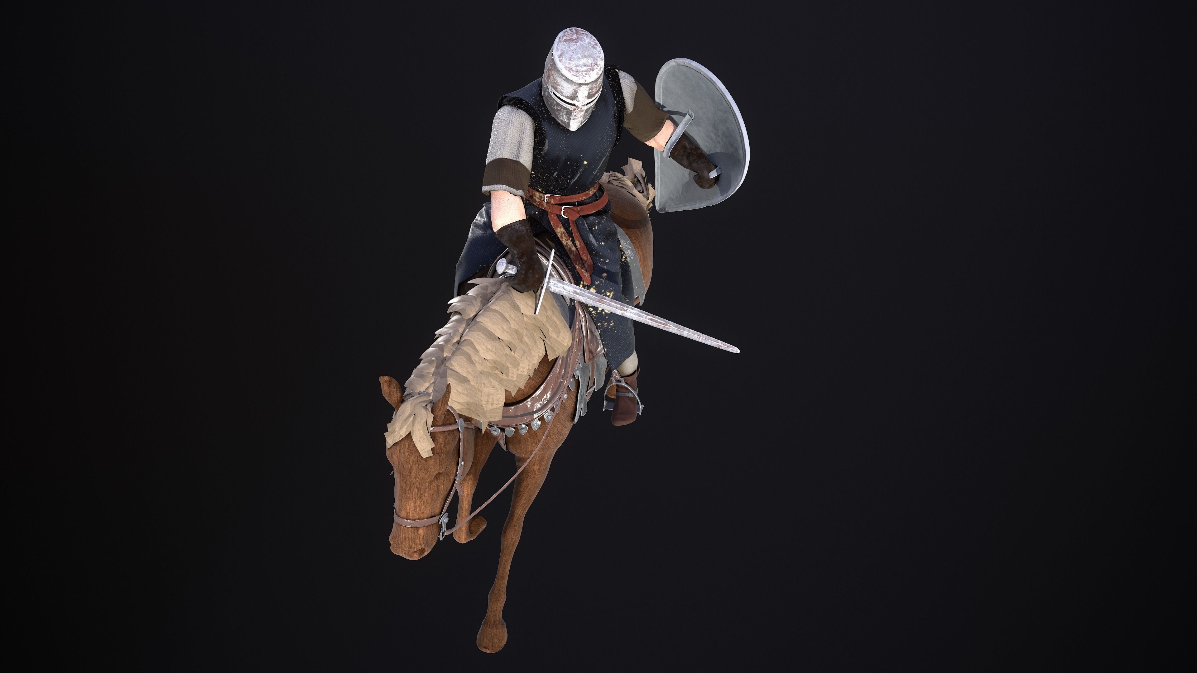 Guardian of the Grove  The Wooden Knight Low-poly 3D model_10