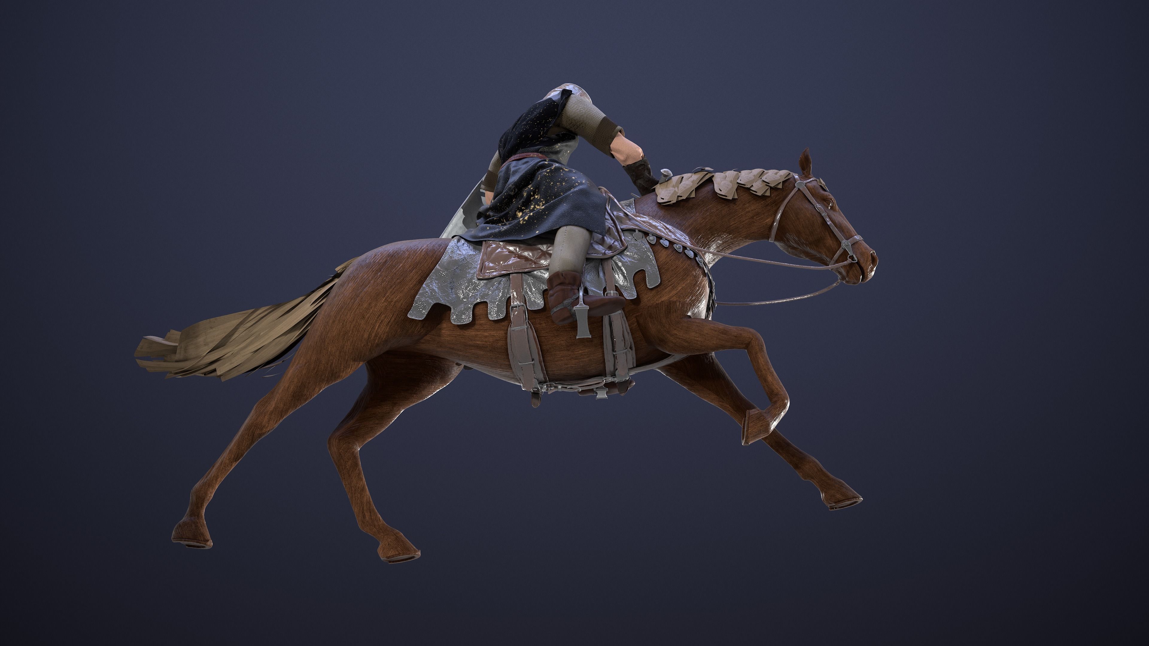 Guardian of the Grove  The Wooden Knight Low-poly 3D model_12