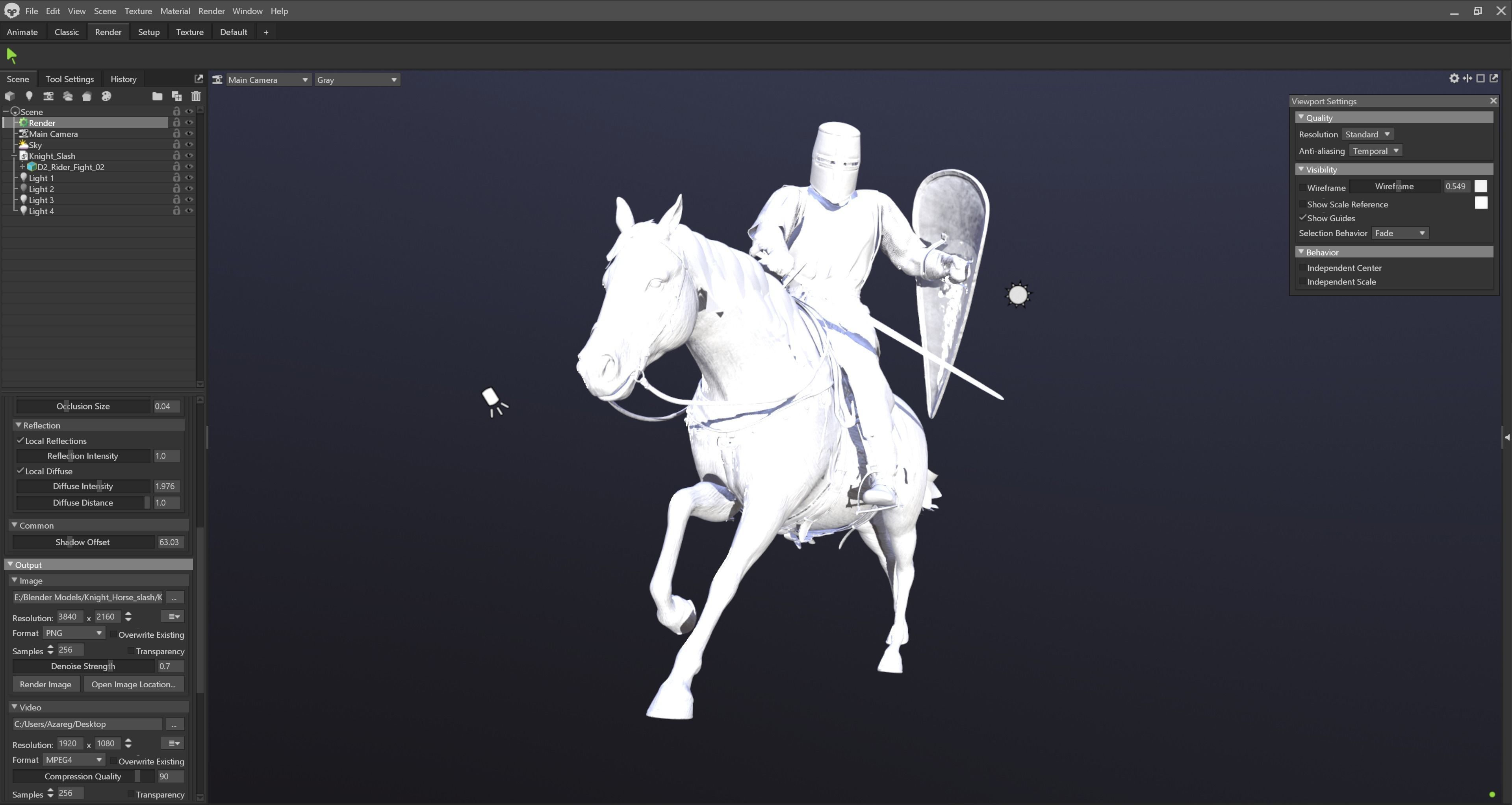 Guardian of the Grove  The Wooden Knight Low-poly 3D model_3