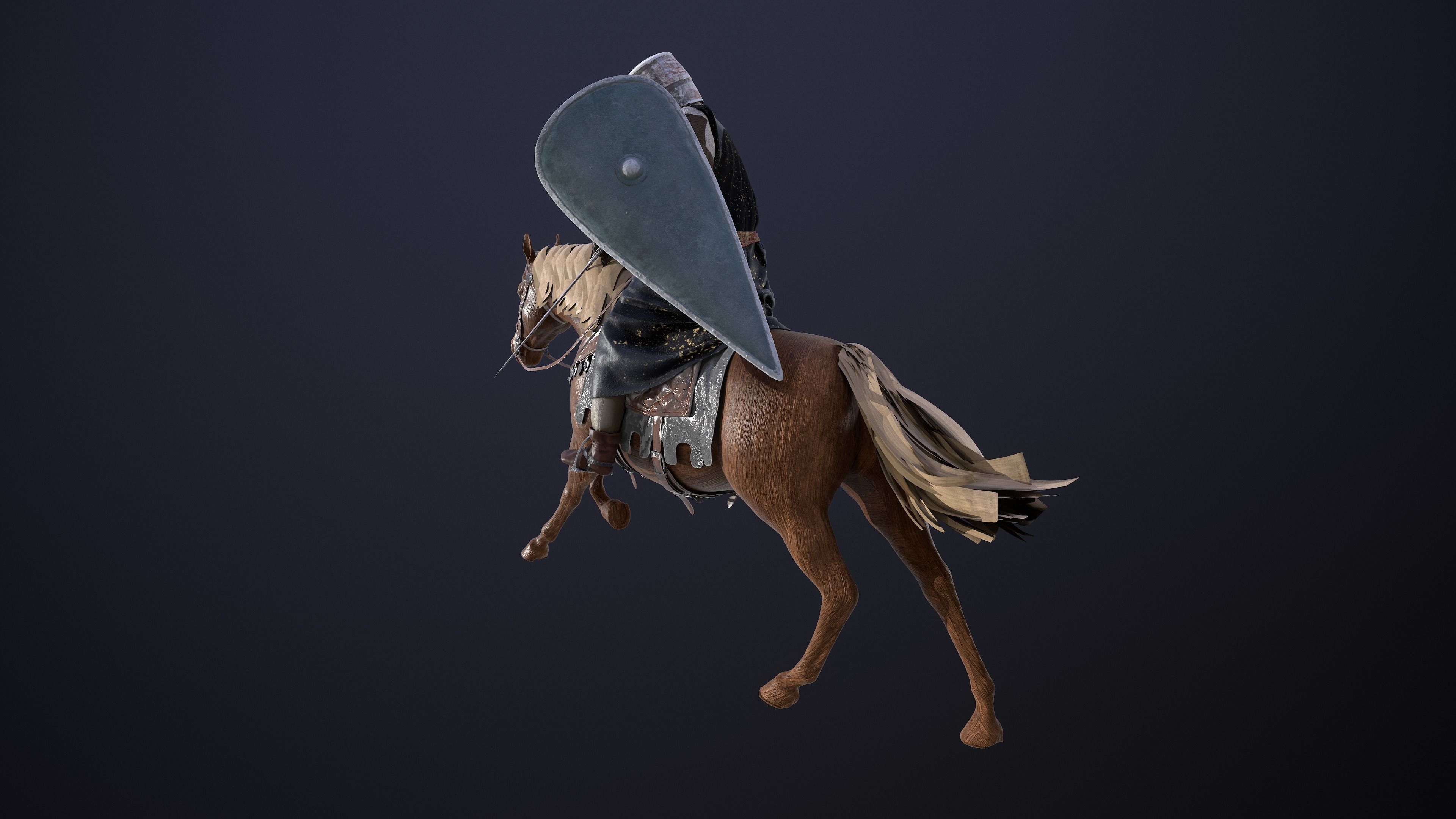 Guardian of the Grove  The Wooden Knight Low-poly 3D model_13