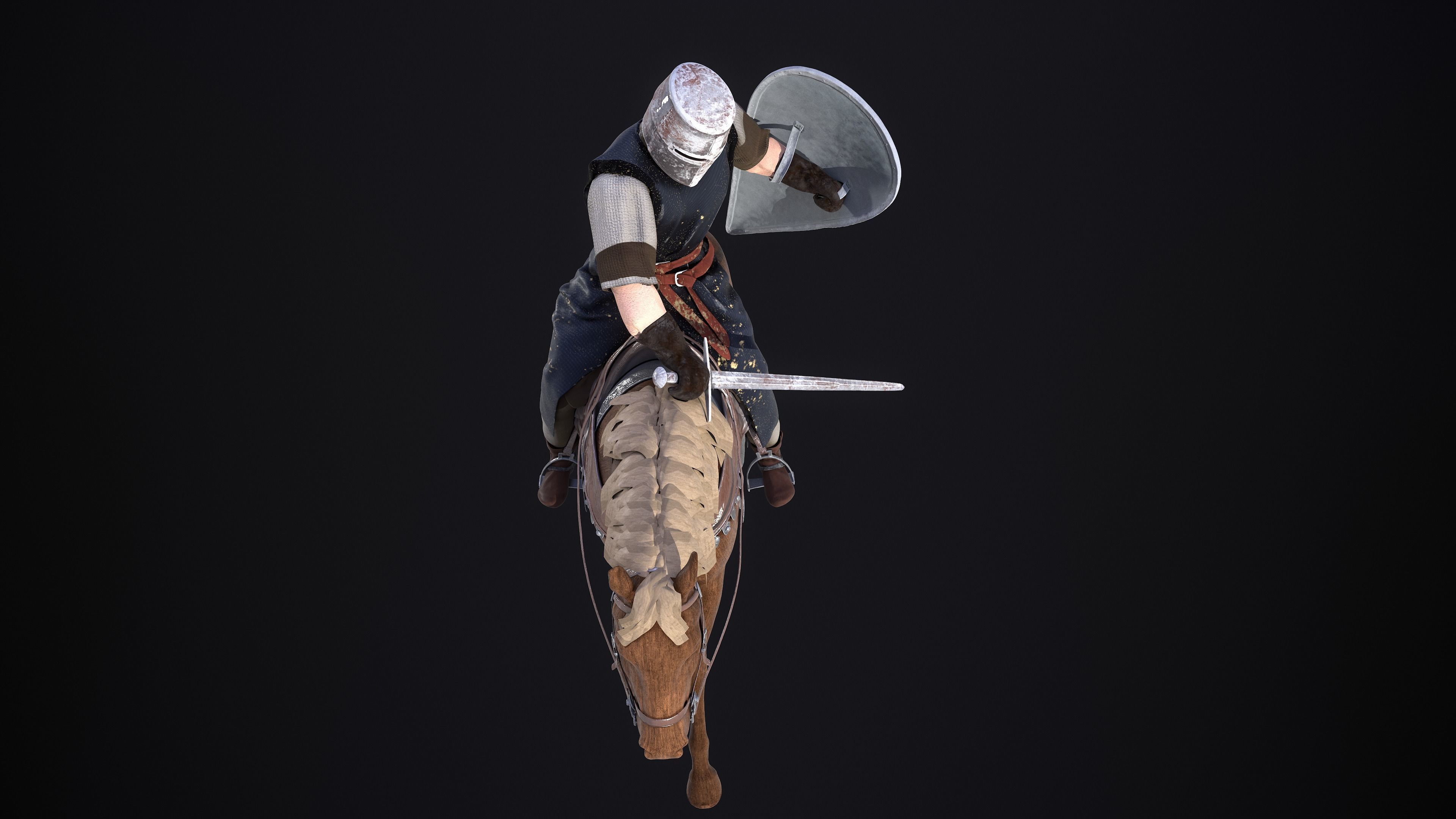 Guardian of the Grove  The Wooden Knight Low-poly 3D model_8