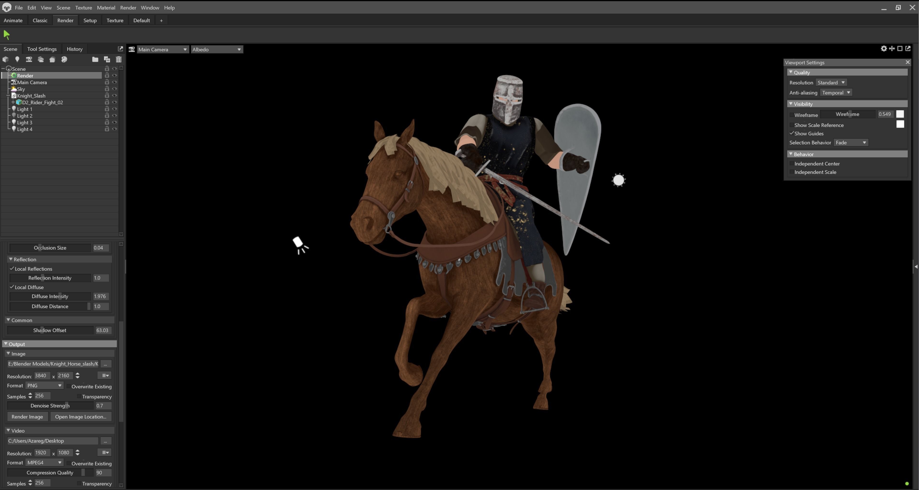 Guardian of the Grove  The Wooden Knight Low-poly 3D model_2
