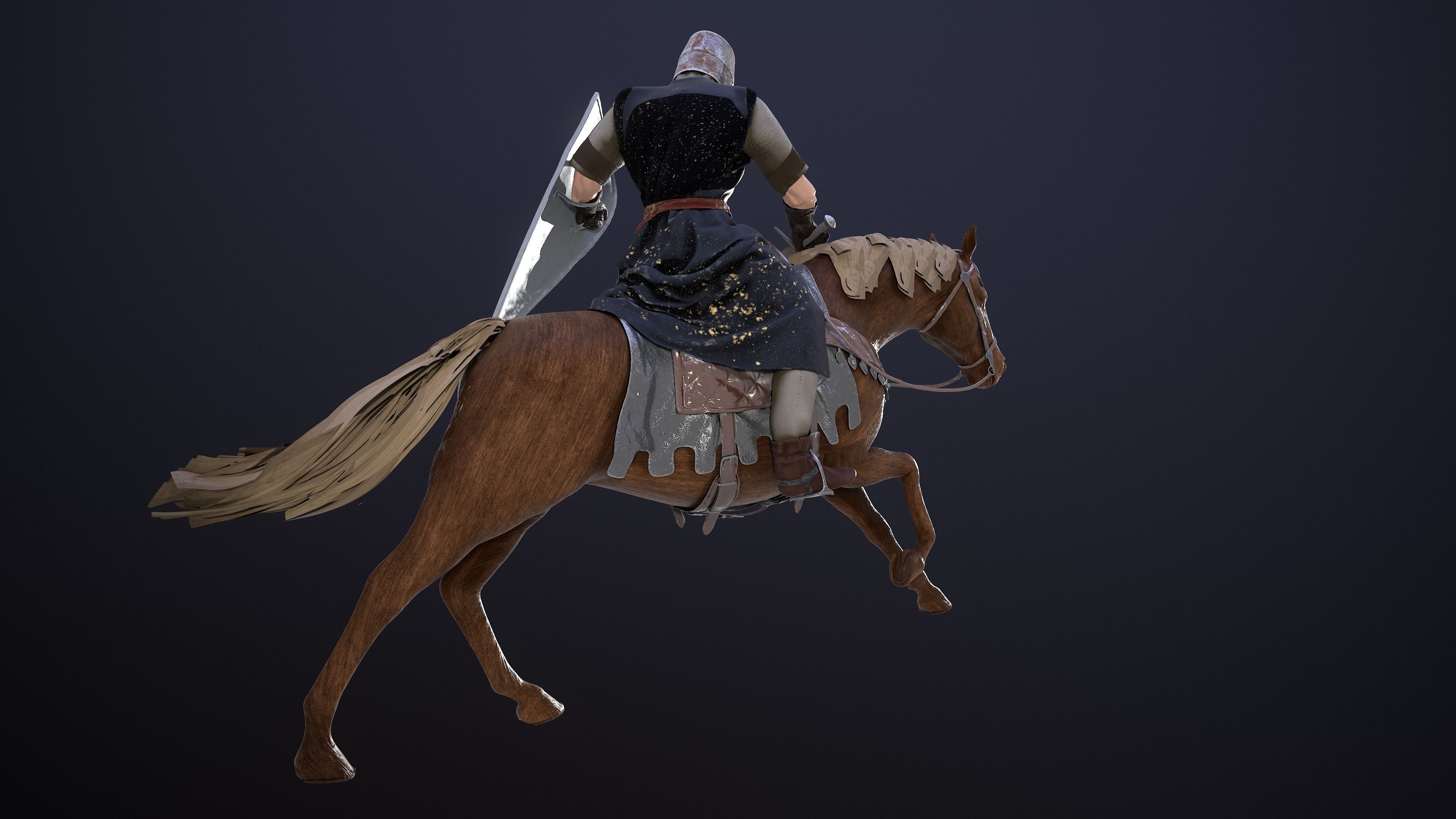 Guardian of the Grove  The Wooden Knight Low-poly 3D model_6