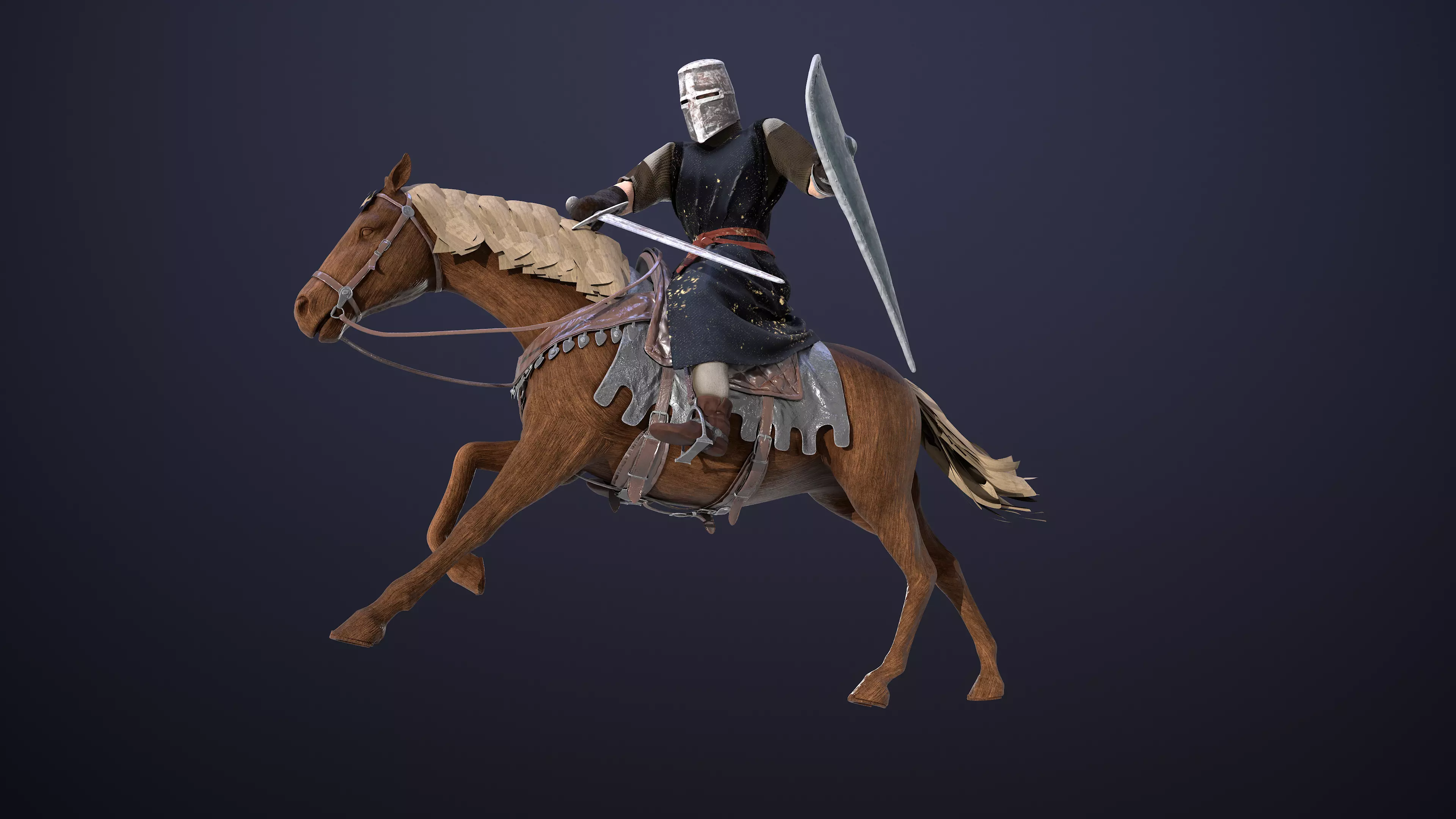 Guardian of the Grove  The Wooden Knight Low-poly 3D model_0